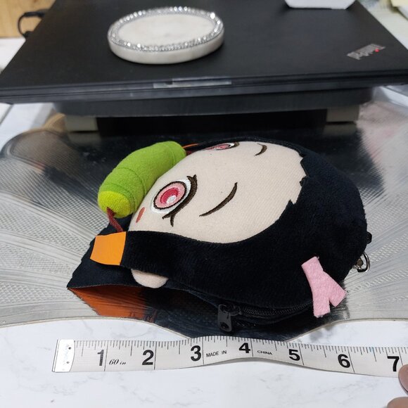 Super Cute Nezuko Kamado Clip On Mini Purse Wallet Keychain Bag Anime Accessory - Picture 5 of 10